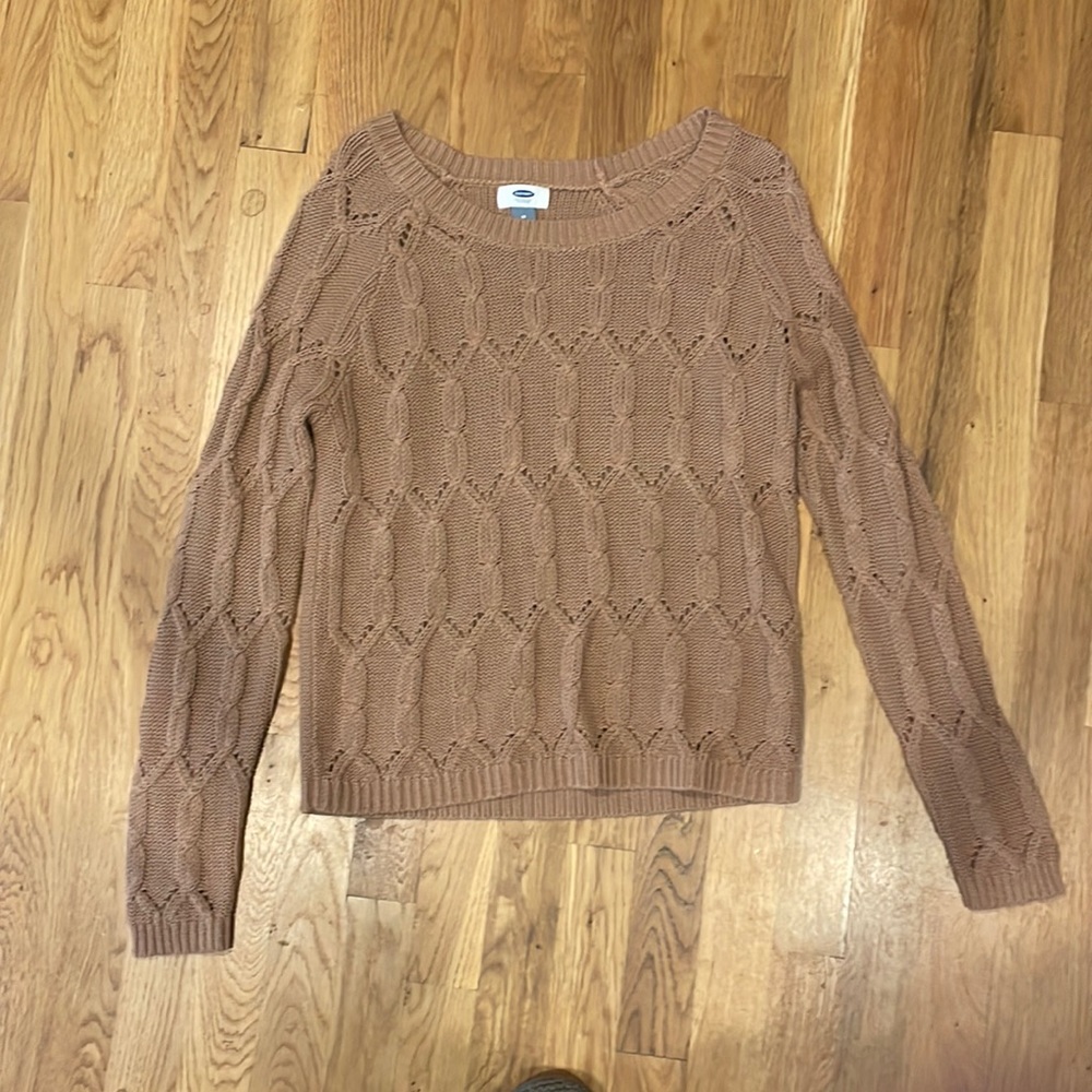 Tan Old Navy sweater in medium.